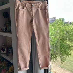 Escada Sport Jeggings Cropped Rose stretch denim pants Size 36 6 smalll